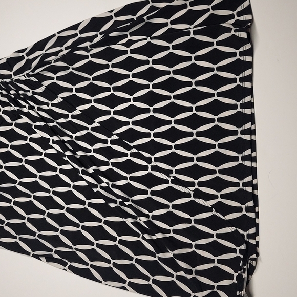 MSK BLACK & WHITE PRINT Midi Dress Size S - Picture 6 of 12